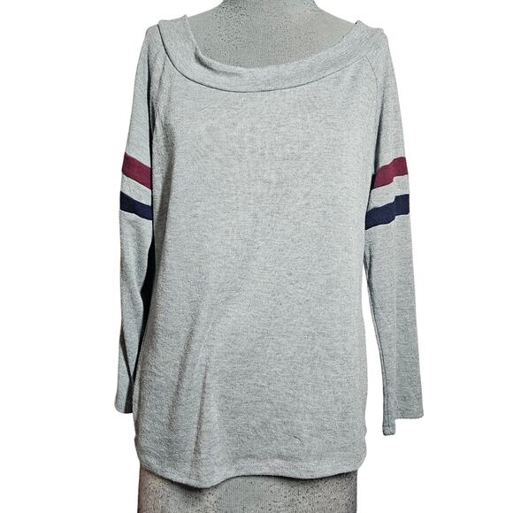 Bozzolo Tops - Gray Lightweight Pullover Sweatshirt Size 3X
